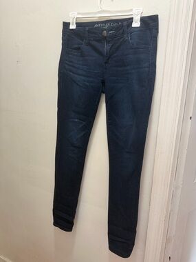 American Eagle super stretch super low dark jeggings